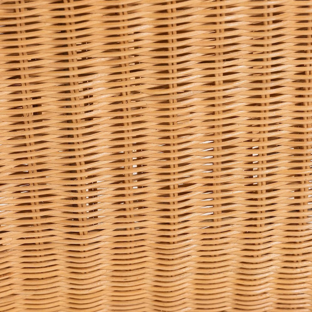 Natural Rattan Lounge Chair - Handwoven Wicker Accent Seating