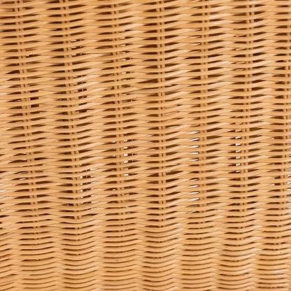 Natural Rattan Lounge Chair - Handwoven Wicker Accent Seating
