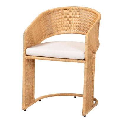 Akiko Bohemian Light Honey Rattan 5-Piece Dining Set