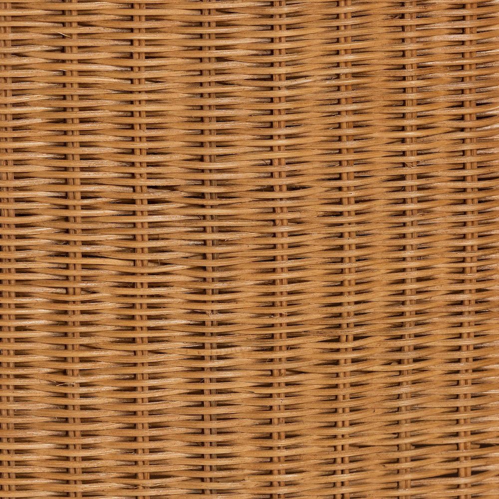 Natural Rattan Sofa with Cushion - Handwoven 3-Seater Couch