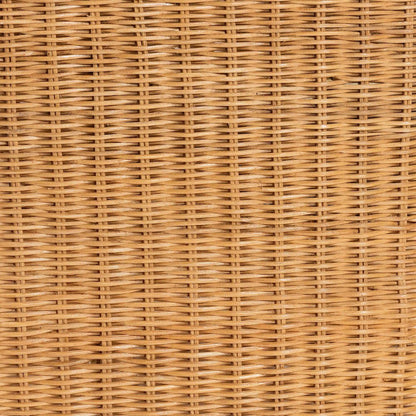 5-Piece Round Rattan Dining Set - Handwoven Wicker Table and 4 Barrel Chairs