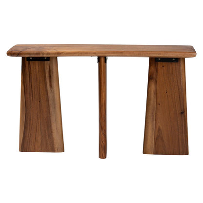 Wood Console Table - Live Edge Statement Table for Entryway or Living Room