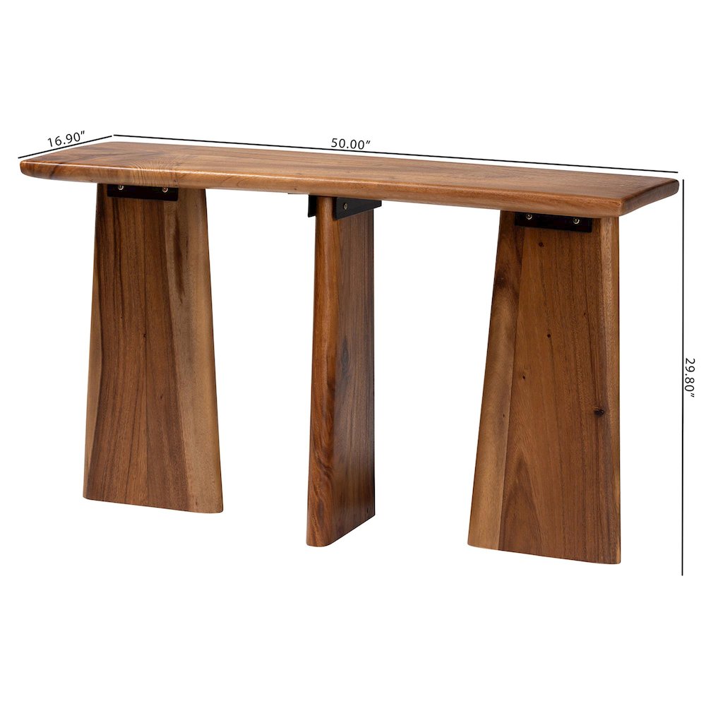 Wood Console Table - Live Edge Statement Table for Entryway or Living Room