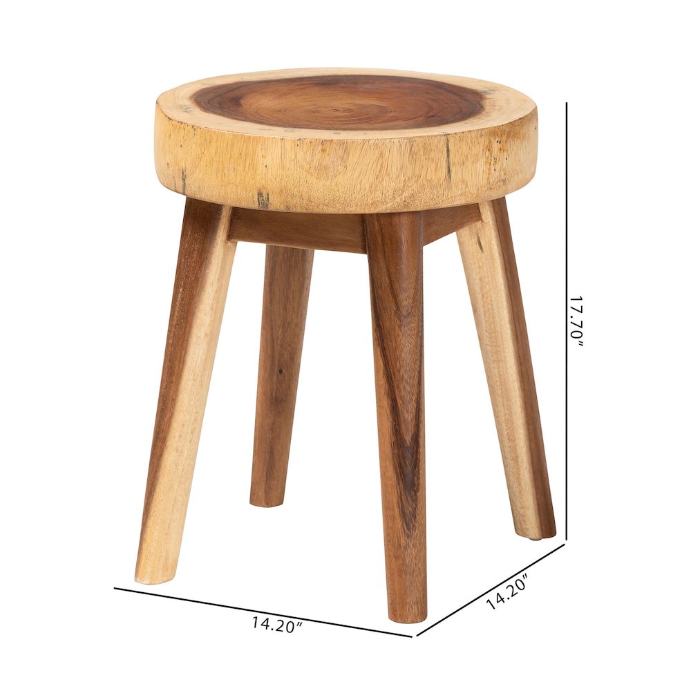 Jia Suar Wood End Table - Handcrafted Side Table
