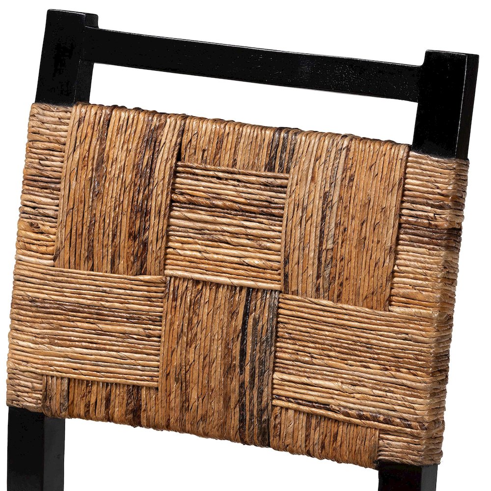 Raniya Handwoven Seagrass Dining Chair Set of 2- Solid Mango Wood Frame