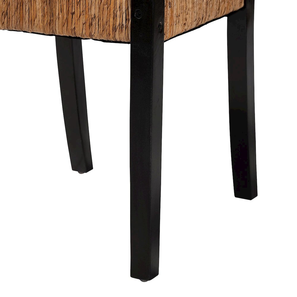 Raniya Handwoven Seagrass Dining Chair Set of 2- Solid Mango Wood Frame