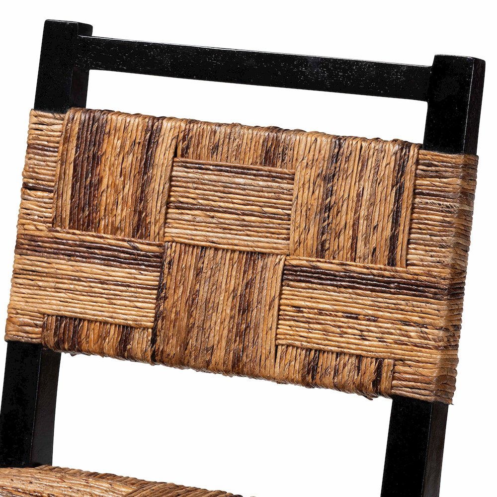Raniya Seagrass Counter Stool Set of 2 - Solid Mango Wood Frame