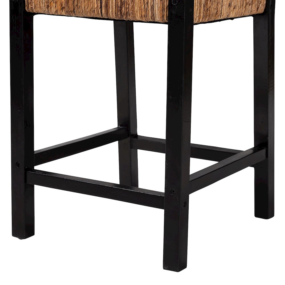Raniya Seagrass Counter Stool Set of 2 - Solid Mango Wood Frame