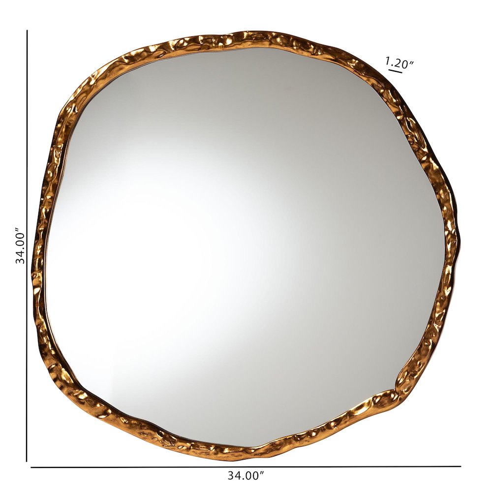 Baxton Studio Urania Wall Mirror - Irregular Shape Accent Mirror