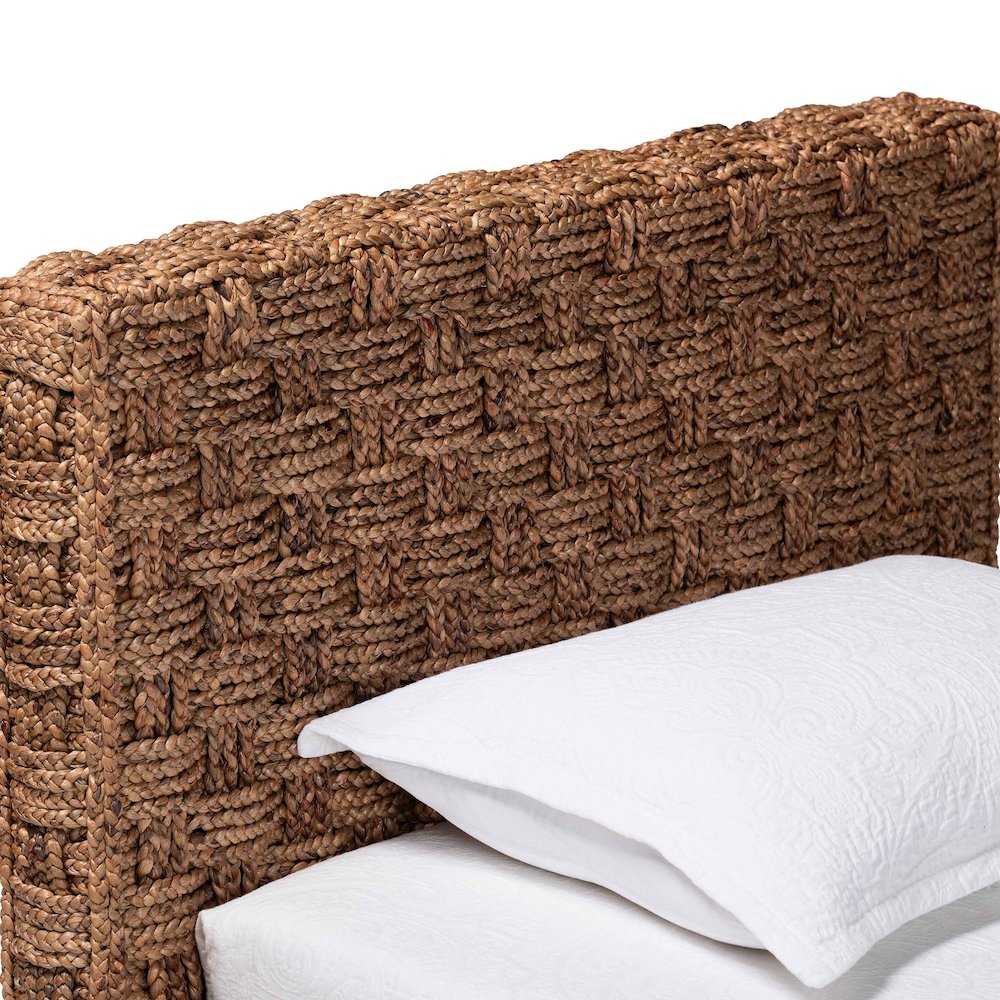 Rhinos Handwoven Seagrass Daybed - Twin Size Coastal Boho Bed Frame