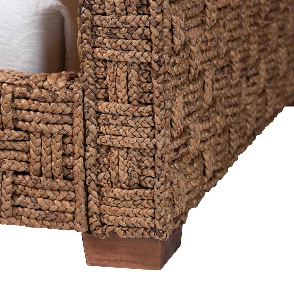 Rhinos Handwoven Seagrass Daybed - Twin Size Coastal Boho Bed Frame