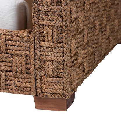 Rhinos Handwoven Seagrass Daybed - Twin Size Coastal Boho Bed Frame