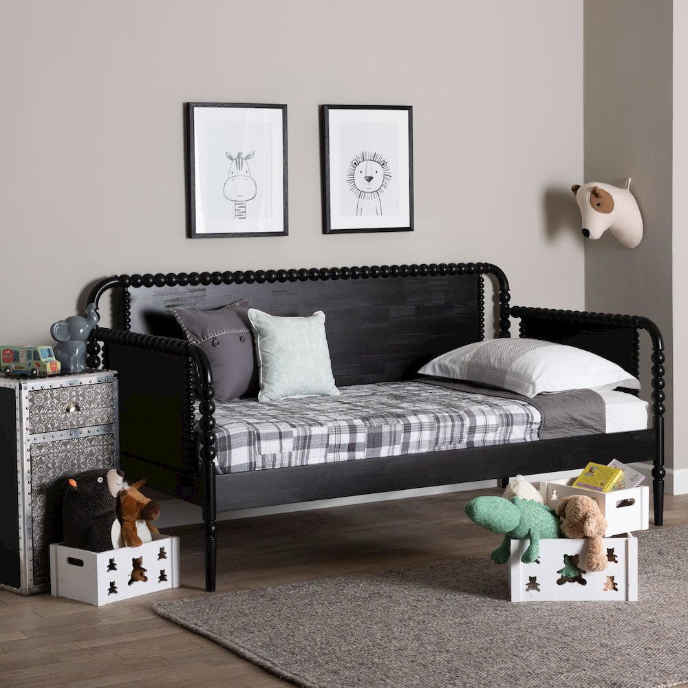 Bobbin Daybed - Wooden Spindle Bed Frame, Classic Style Sofa Bed