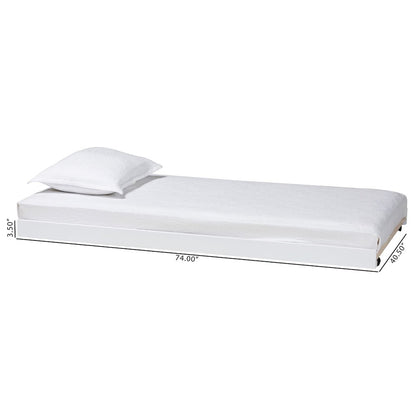 Trundle - Underbed Low-Profile Rolling Base, Twin, White