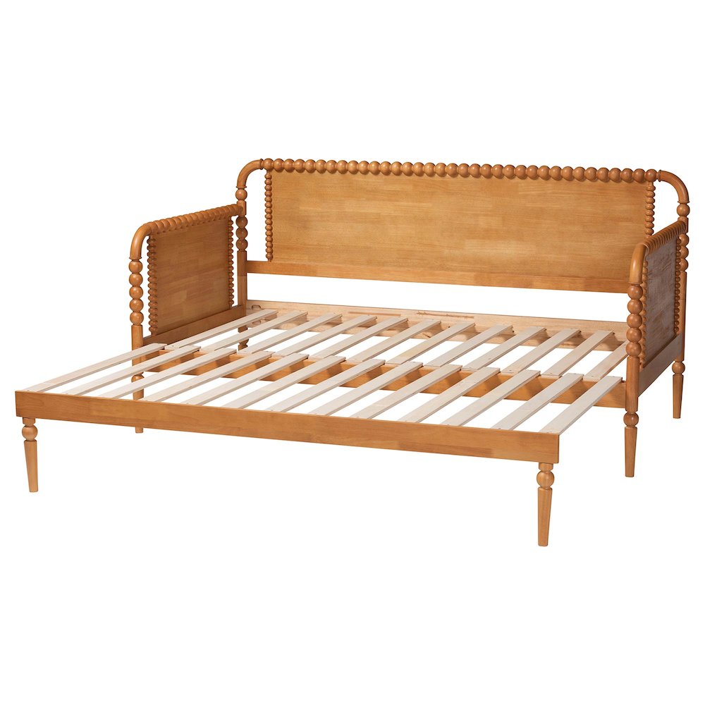 Twin-To-King Expandable Daybed - Wood Bed Frame with Turned Spindle Detailing