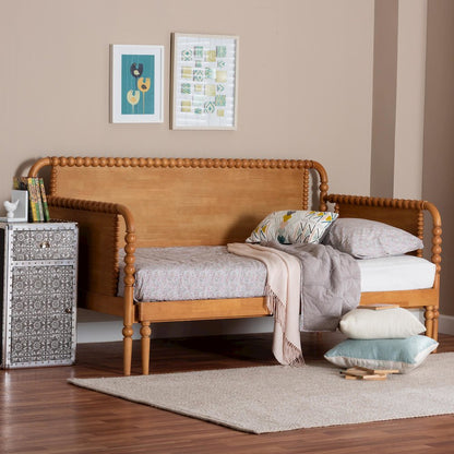 Twin-To-King Expandable Daybed - Wood Bed Frame with Turned Spindle Detailing