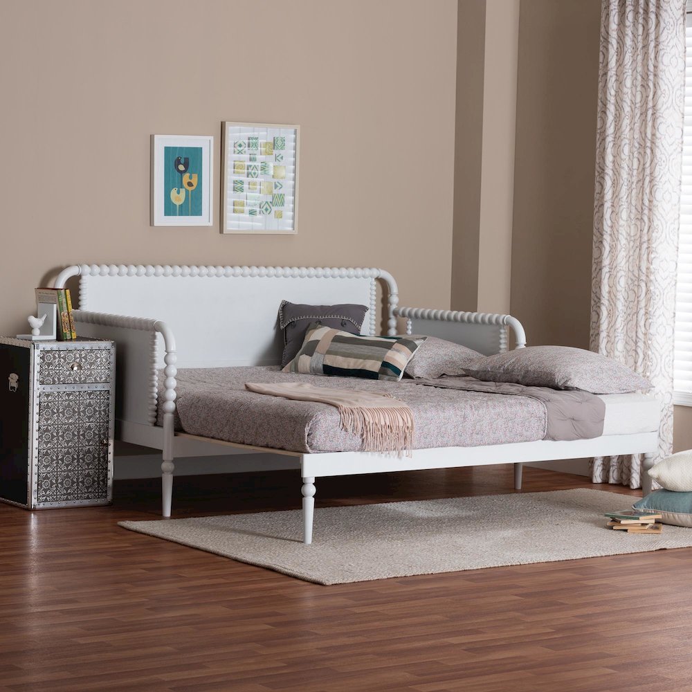 Twin-To-King Expandable Daybed - Wood Bed Frame, White