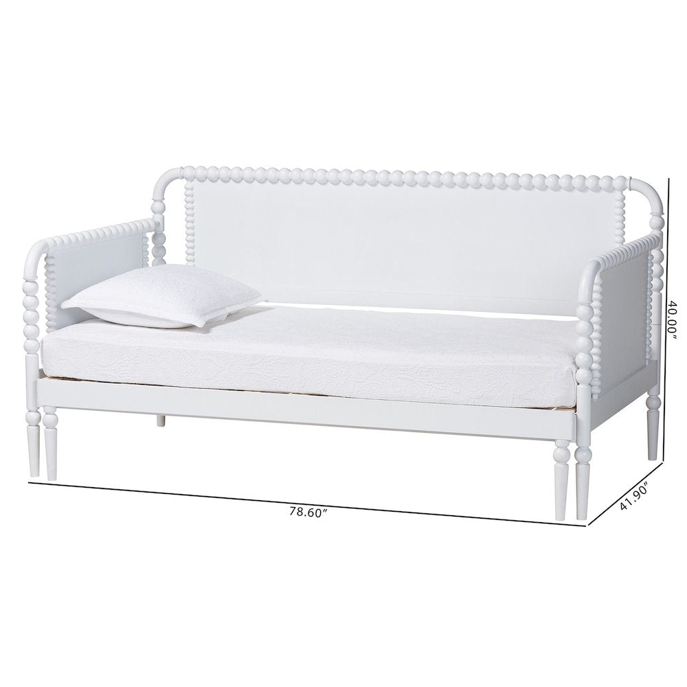 Twin-To-King Expandable Daybed - Wood Bed Frame, White