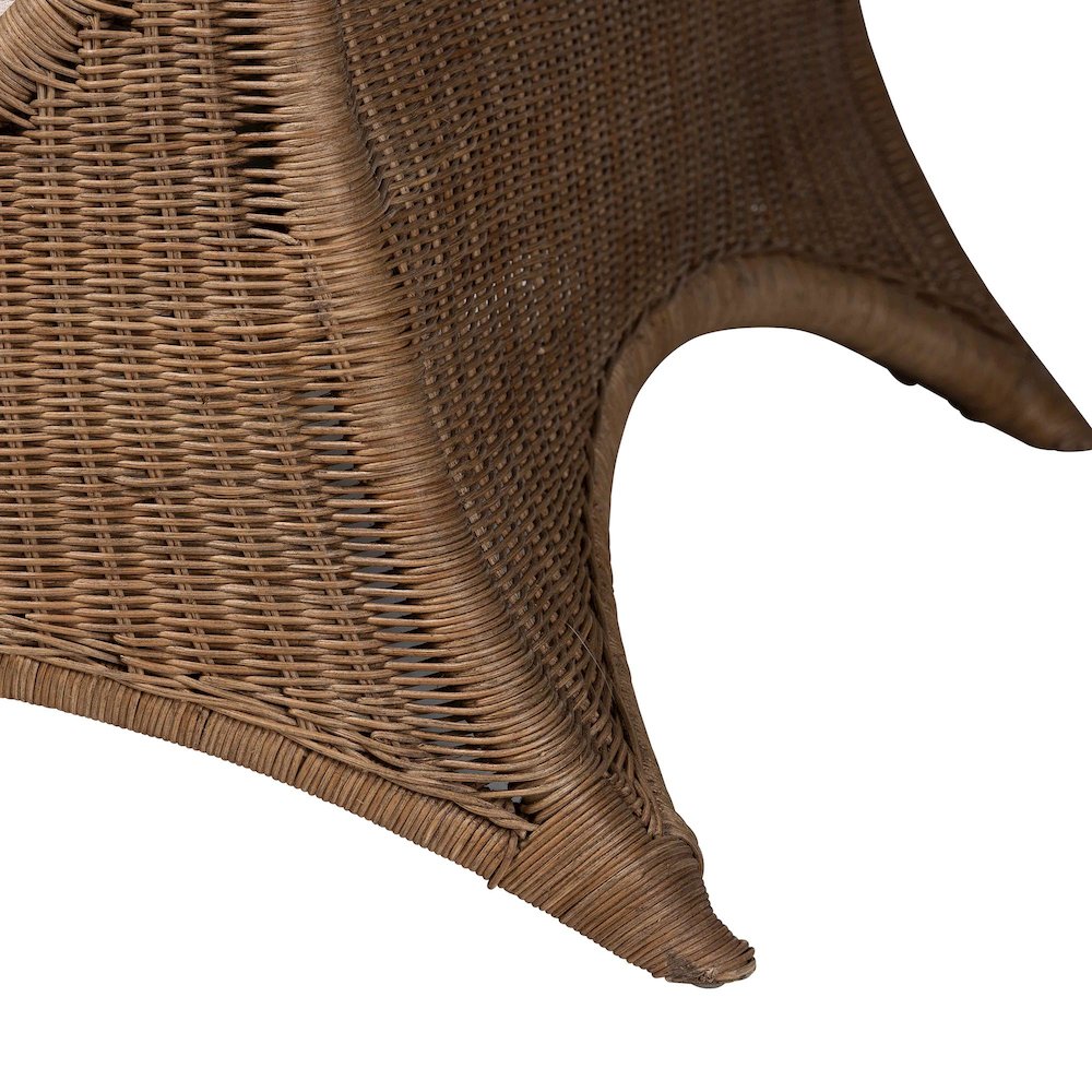 Natural Rattan Daybed with Cushions - Coastal Boho Indoor Lounge Sofa Bench