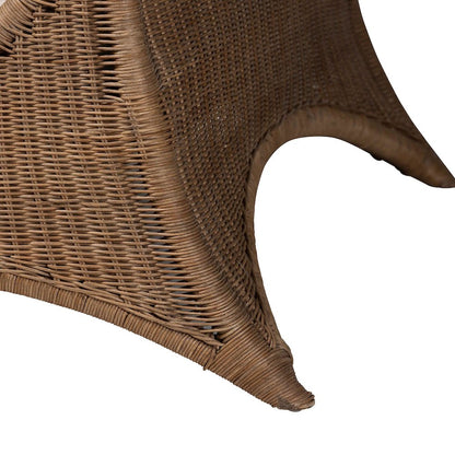 Natural Rattan Daybed with Cushions - Coastal Boho Indoor Lounge Sofa Bench