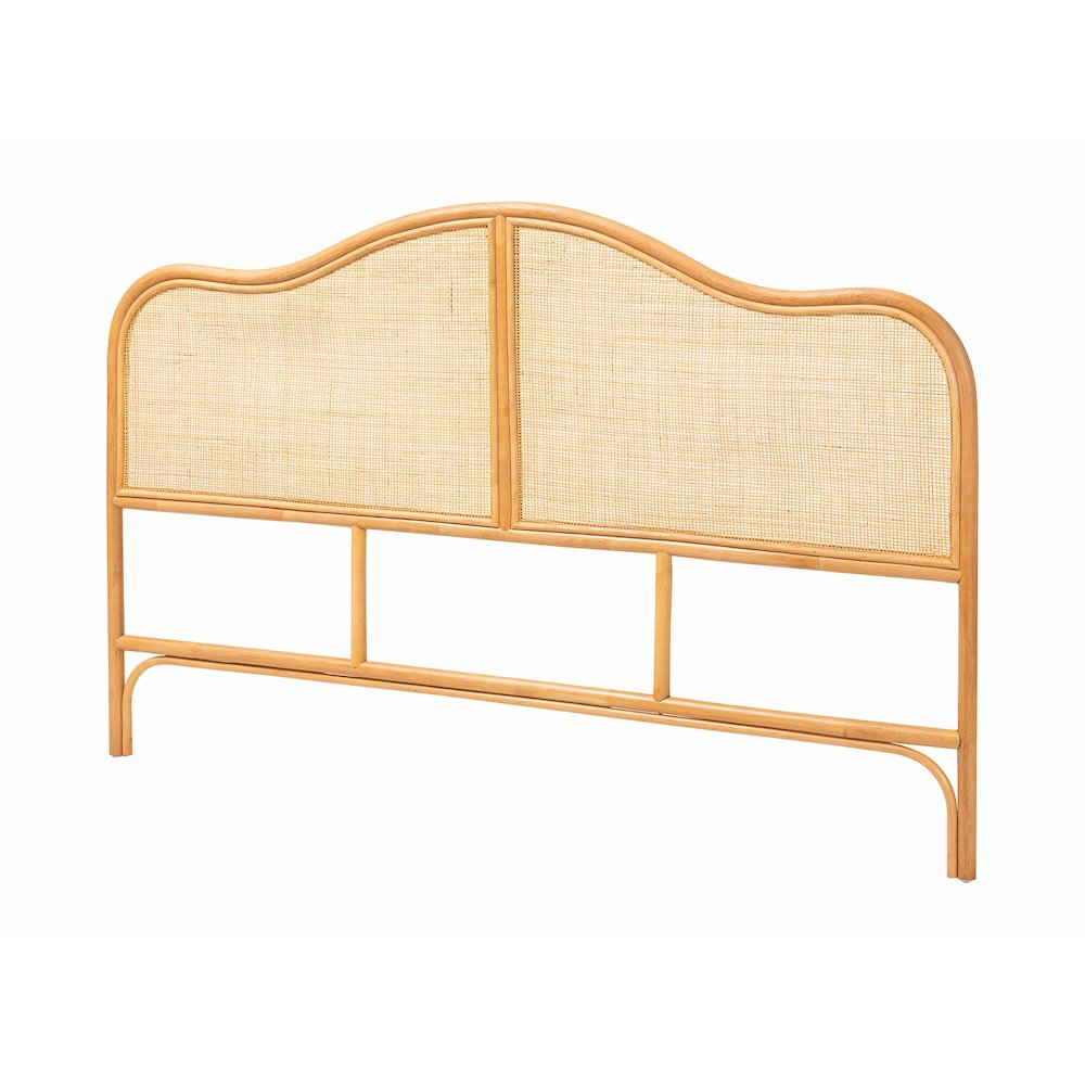 Adelita Natural Rattan Arched Headboard - Handwoven Cane Panel