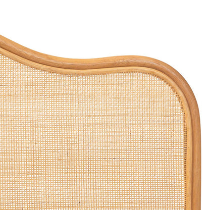 Adelita Natural Rattan Arched Headboard - Handwoven Cane Panel