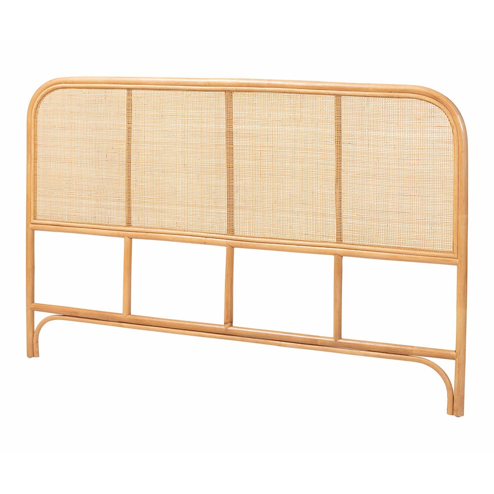 Agota Natural Rattan Standalone Headboard - Handwoven Wicker Panel