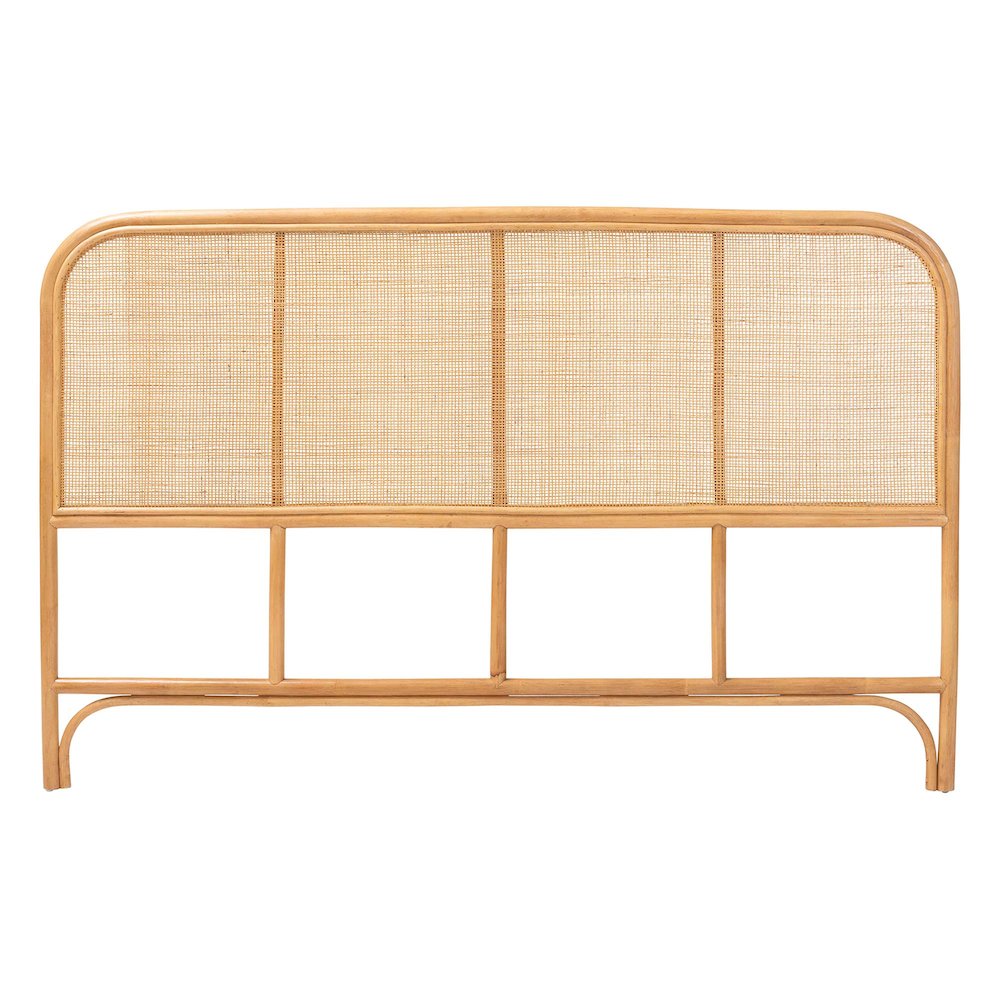 Agota Natural Rattan Standalone Headboard - Handwoven Wicker Panel