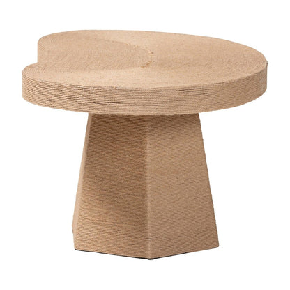 Natural Jute Coffee Table - Textured Handwoven Cocktail Table
