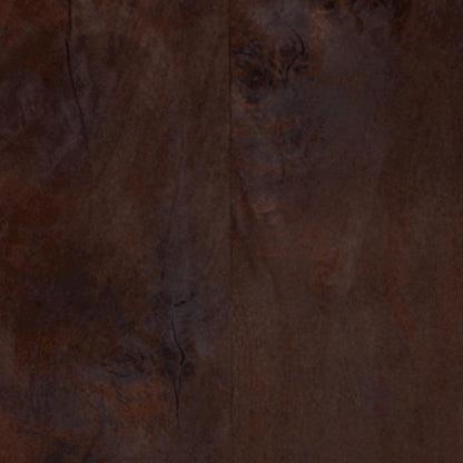 Revelle Real Burl Wood Console Table in Dark Walnut Brown