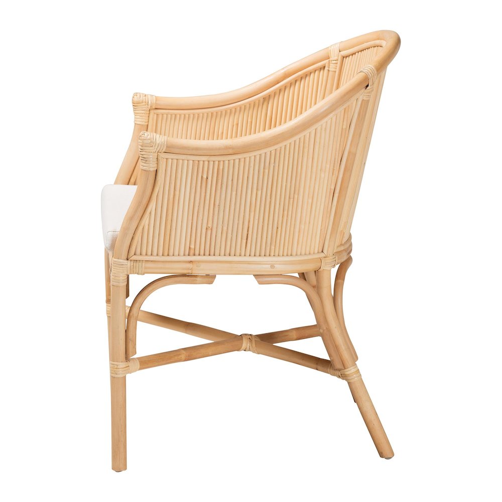 Hollis Natural Rattan Barrel Chair