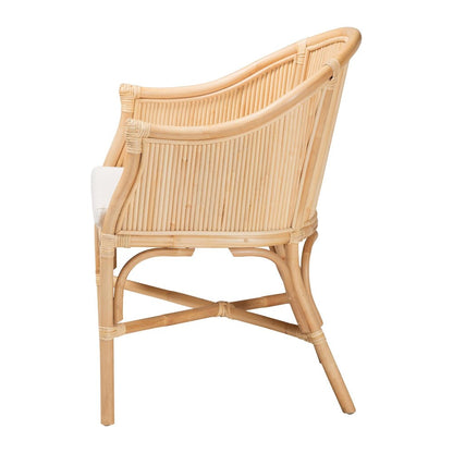 Hollis Natural Rattan Barrel Chair