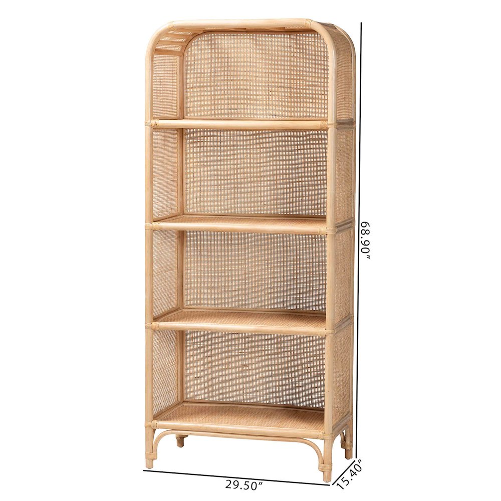 Chusi Natural Rattan Decorative Shelf