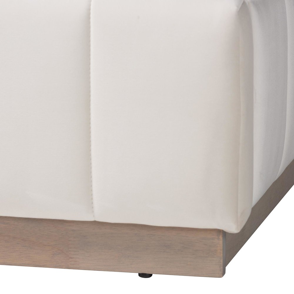 Baxton Studio Granger Velvet Upholstered Platform Bed