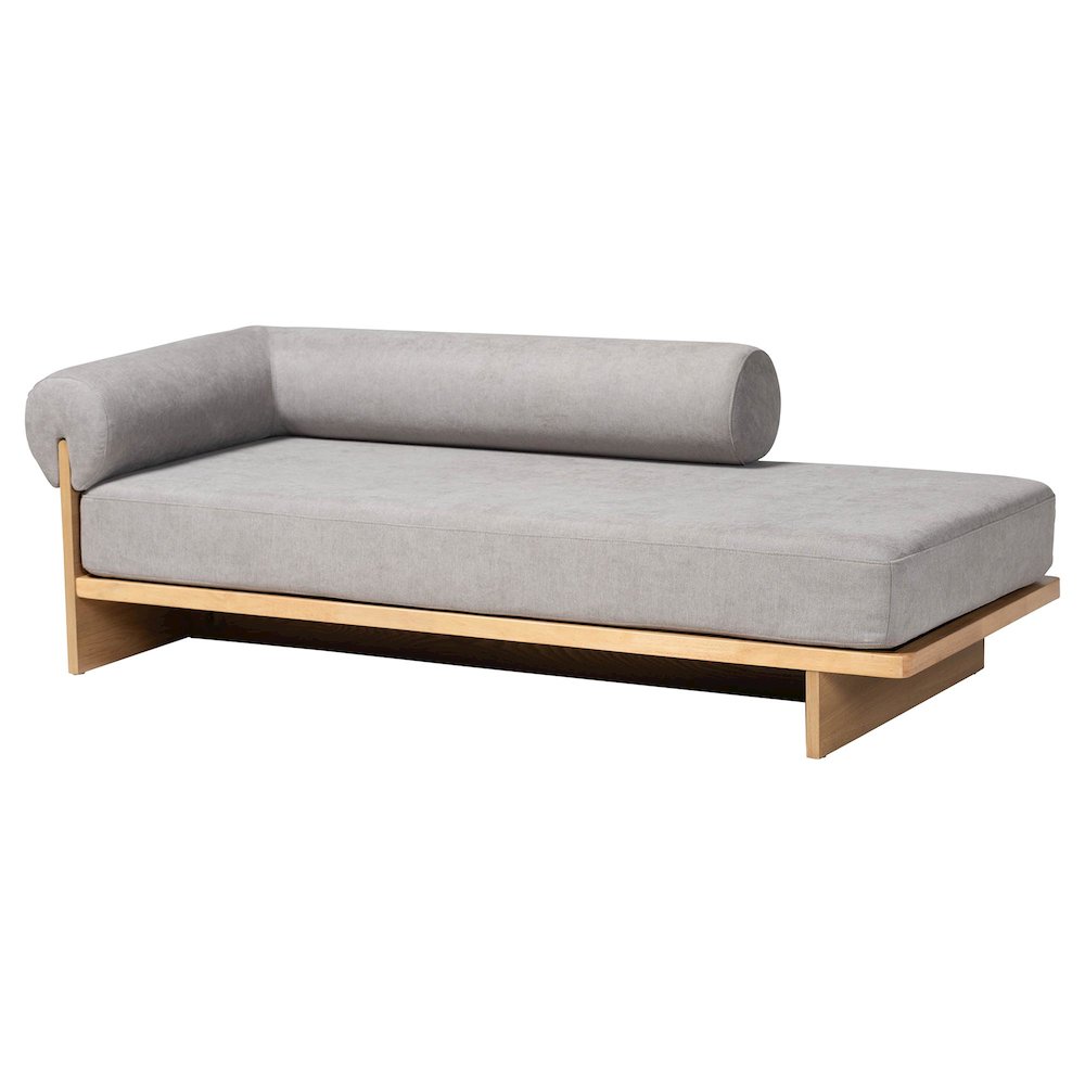 Baxton Studio Bertille Left-Arm Chaise Lounge