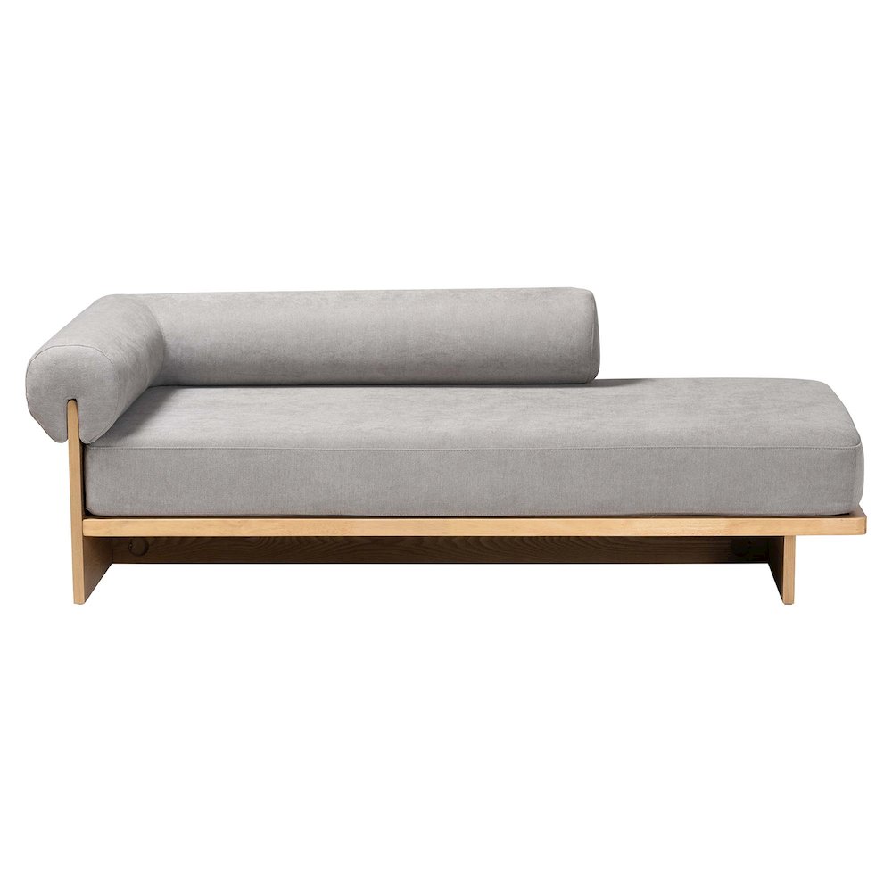 Baxton Studio Bertille Left-Arm Chaise Lounge