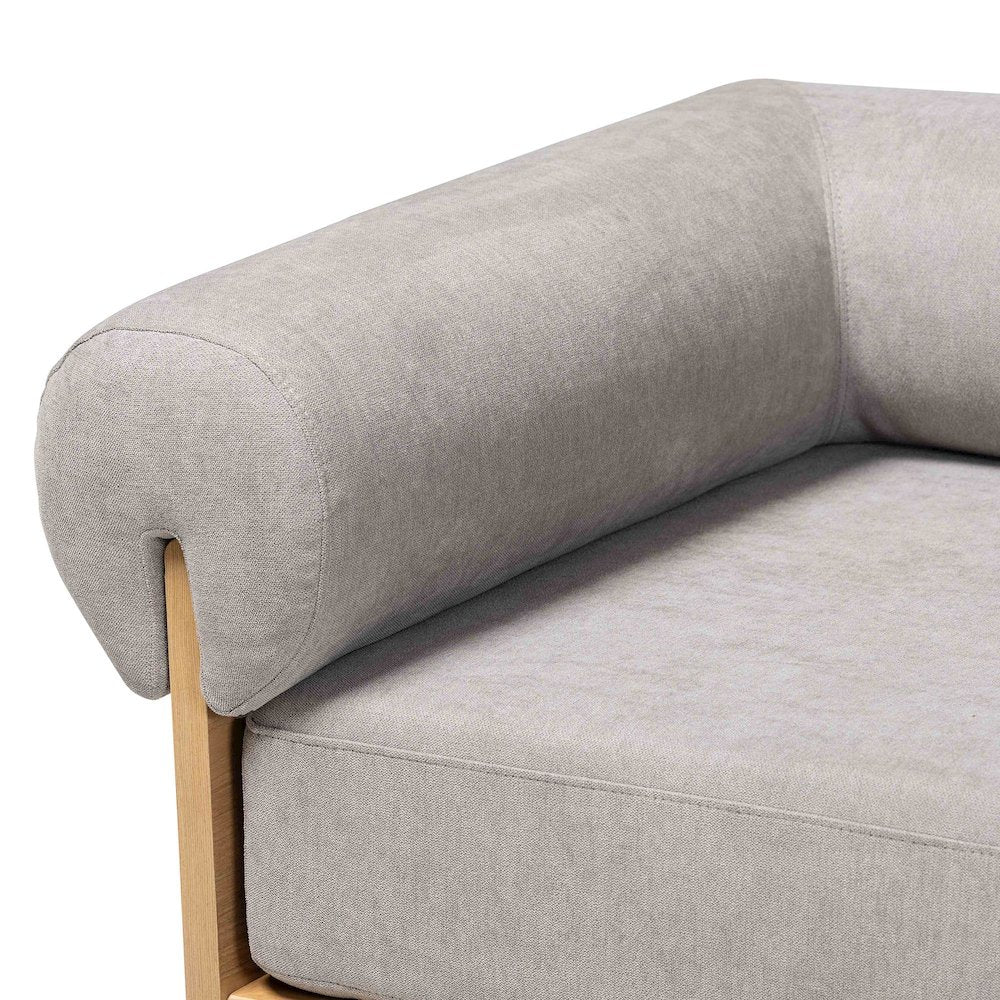 Baxton Studio Bertille Left-Arm Chaise Lounge