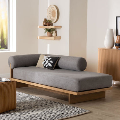Baxton Studio Bertille Left-Arm Chaise Lounge