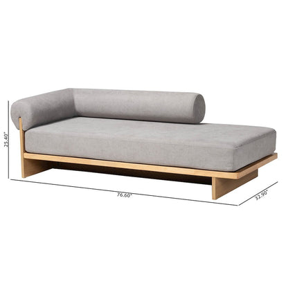 Baxton Studio Bertille Left-Arm Chaise Lounge