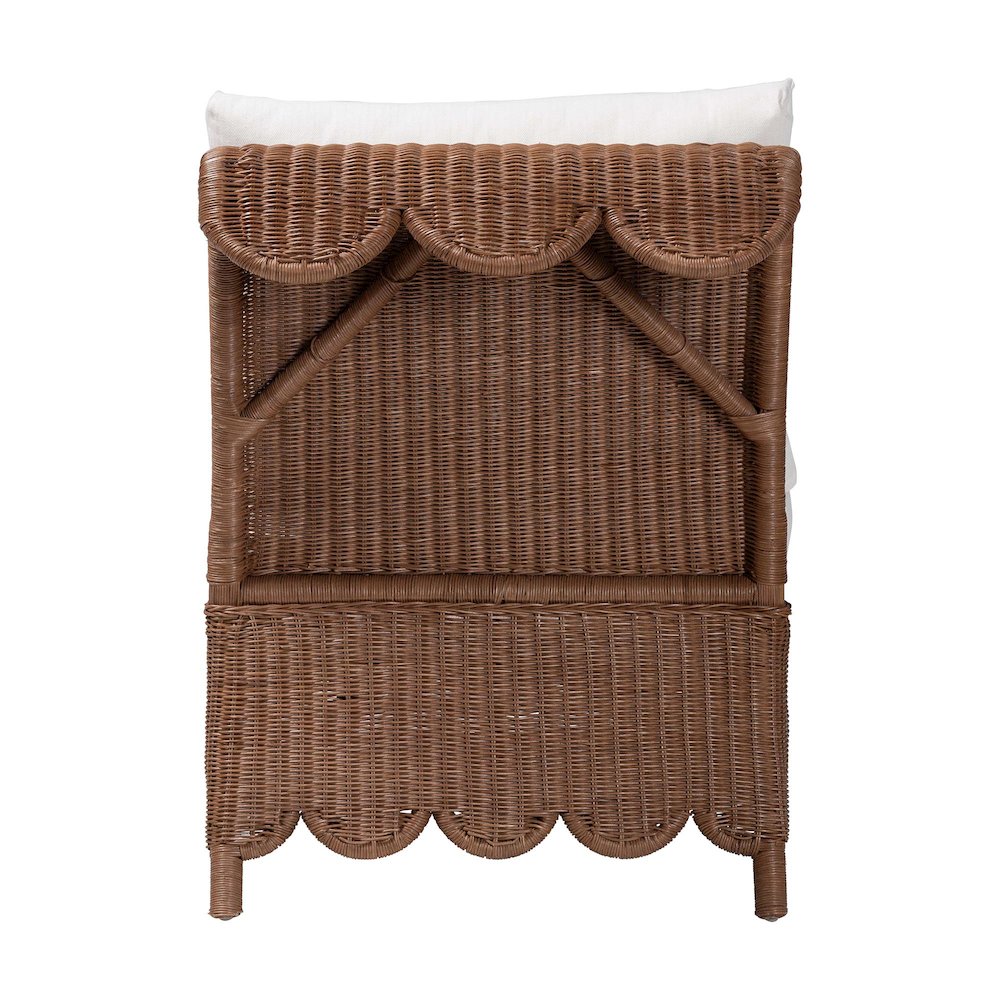 Natural Rattan Accent Chair - Handwoven Wicker Lounge Chair