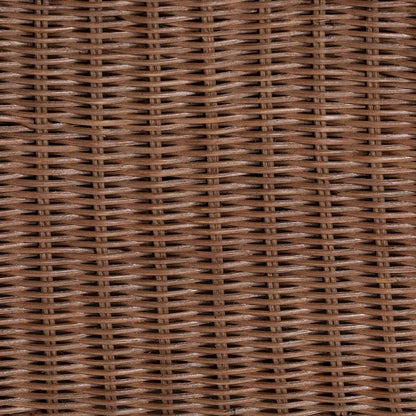 Natural Rattan Accent Chair - Handwoven Wicker Lounge Chair
