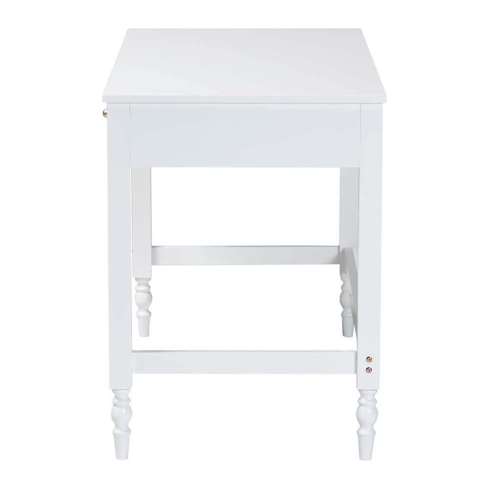Writing Desk with Drawers - Modern Cottage Style Desk, White