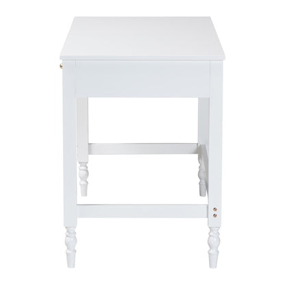 Writing Desk with Drawers - Modern Cottage Style Desk, White