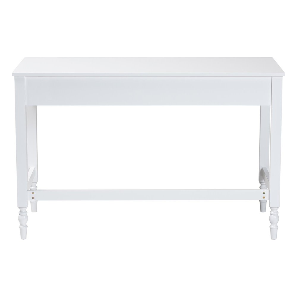 Writing Desk with Drawers - Modern Cottage Style Desk, White