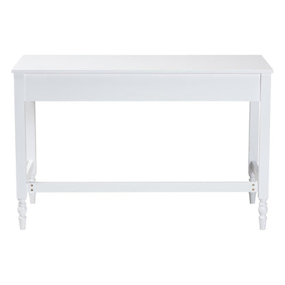 Writing Desk with Drawers - Modern Cottage Style Desk, White