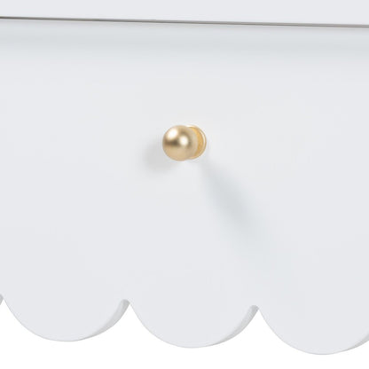 Writing Desk with Drawers - Modern Cottage Style Desk, White