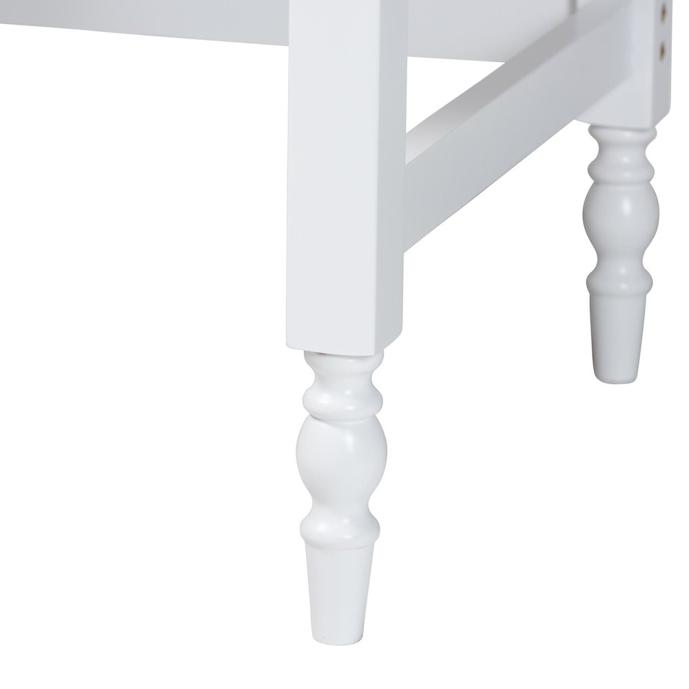 Writing Desk with Drawers - Modern Cottage Style Desk, White
