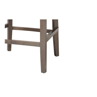 Niesha Kubu Rattan Counter Stool with Flared Arms and Cushion, Grey