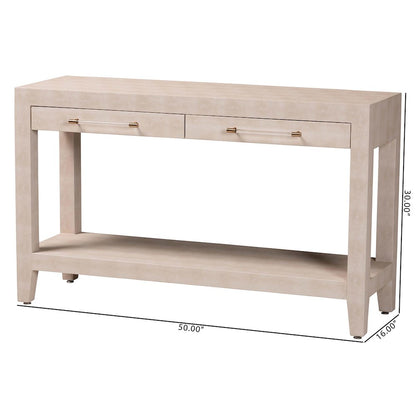 Faux Shagreen Console Table - Contemporary Accent Display Piece