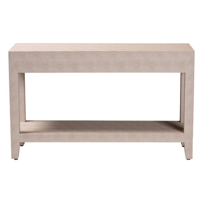 Faux Shagreen Console Table - Contemporary Accent Display Piece